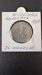 Inhuldiging Wilhelmina 1898, Ophalen of Verzenden, Koningin Wilhelmina, Losse munt, Zilver