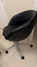 Stijlvolle Kapperstoel / Bureastoel - Zwart, Huis en Inrichting, Ophalen, Gebruikt, Zwart, Bureaustoel