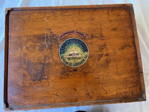 antiek engels kopieerapparaat in houten draagkoffer uit 1920, Antiek en Kunst, Antiek | Gereedschap en Instrumenten, Ophalen of Verzenden