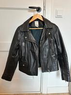 Leren dames jas, H&M, Verzenden, Zwart, Maat 36 (S)