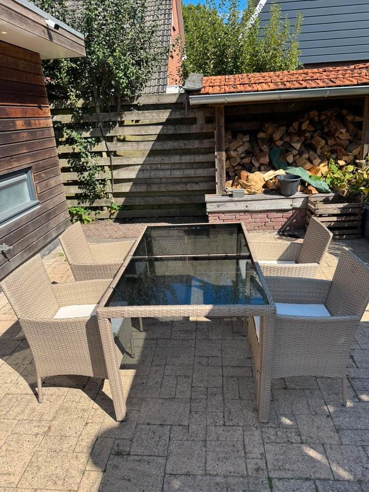 Tuinset/ diningset 4 persoons, Tuin en Terras, Tuinsets en Loungesets, Zo goed als nieuw, Ophalen
