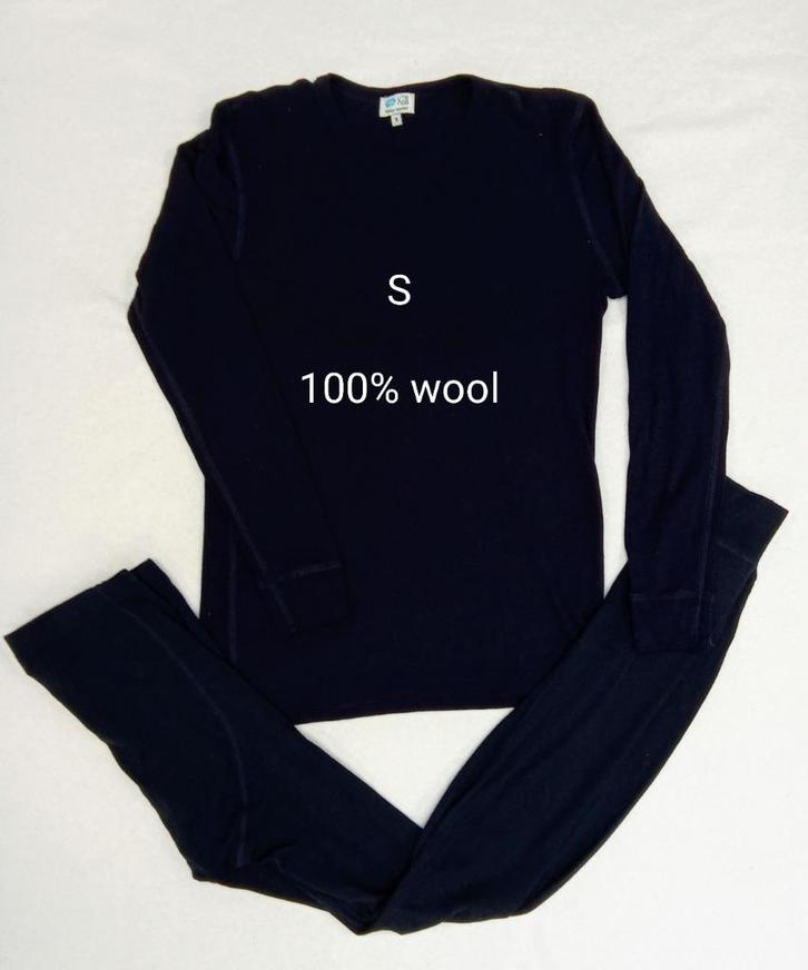 100% Woolen (Thermo) Kleding Set voor Heren (S), Kleding | Heren, Ondergoed, Zwart, Ophalen of Verzenden