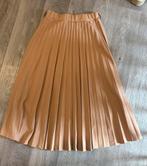Cognac bruine plisse rok, Kleding | Dames, Rokken, Bruin, Ophalen of Verzenden, Zo goed als nieuw, Maat 36 (S)