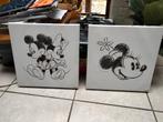 Disney canvas 30x30 cm 2 stuks, Ophalen of Verzenden