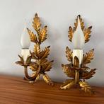 Wandlampen, Italiaans, barok, metaal, verguld, vintage,, Antiek en Kunst, Antiek | Lampen, Ophalen of Verzenden