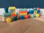 Houten Blokkentrein HEMA, Ophalen, Zo goed als nieuw, Duw- of Trekspeelgoed