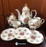 Gemerkt mokka servies compleet vintage Krone Porzellan thee, Antiek en Kunst, Antiek | Servies compleet, Ophalen of Verzenden