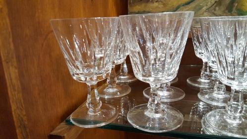 6 kleine wijn glazen KristalUnie Maastricht model Van Dijck, Antiek en Kunst, Antiek | Glas en Kristal, Ophalen of Verzenden