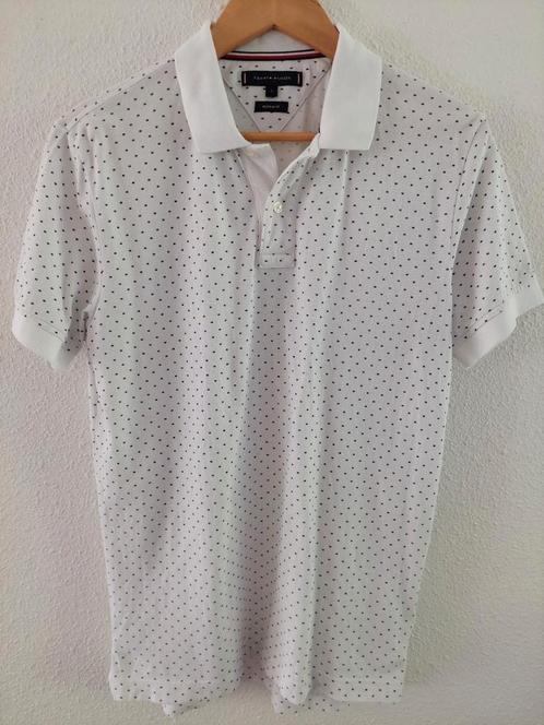Polo k.mouw Tommy Hilfiger regular 46 wit katoen 3xGedragen, Kleding | Heren, Polo's, Zo goed als nieuw, Maat 46 (S) of kleiner