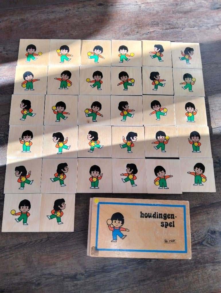 Rolf Houdingenspel van hout, Kinderen en Baby's, Speelgoed | Educatief en Creatief, Ophalen of Verzenden, Gebruikt