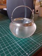 Antiek suikerpot Fries draadglas met zilver montuur, Ophalen of Verzenden