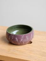 Keramiek olijf groen/oud roze kommetje, Ophalen of Verzenden, Nieuw, Rond, Glas