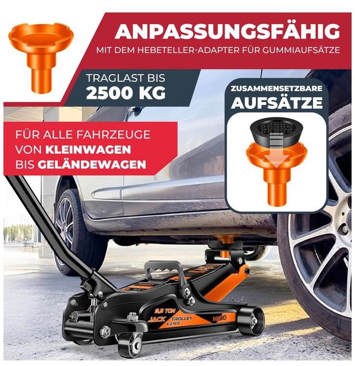 auto krik Masko 2.5 Ton Garagekrik - Nieuw in Verpakking, Auto diversen, Krikken, Nieuw, Garagekrik, Hydraulisch, Ophalen of Verzenden