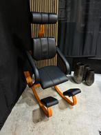 Stokke (Varier) Duo Balance Stoel -  als nieuw!, Huis en Inrichting, Stoelen, Ophalen, ., Zwart, Zo goed als nieuw