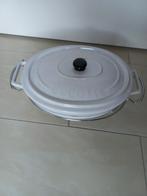 Maxi Cocotte ovenschaal op warmhouder, Huis en Inrichting, Keuken | Potten en Pannen, Ophalen, Zo goed als nieuw, Overige materialen