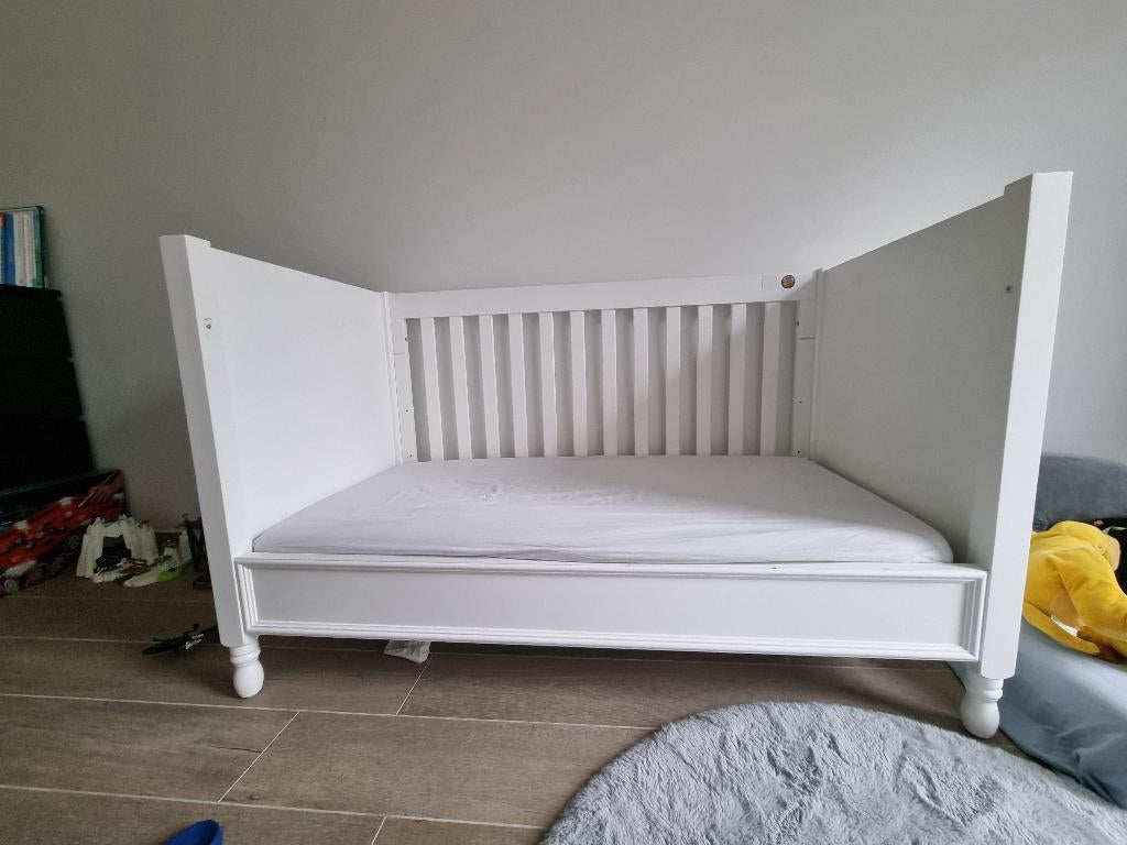 meegroeibed van wood work, Kinderen en Baby's, Kinderkamer | Bedden, Ophalen, 85 tot 100 cm, Gebruikt, 140 tot 160 cm