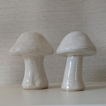 Set Keramische Paddenstoelen - Naturel Deco beschikbaar voor biedingen