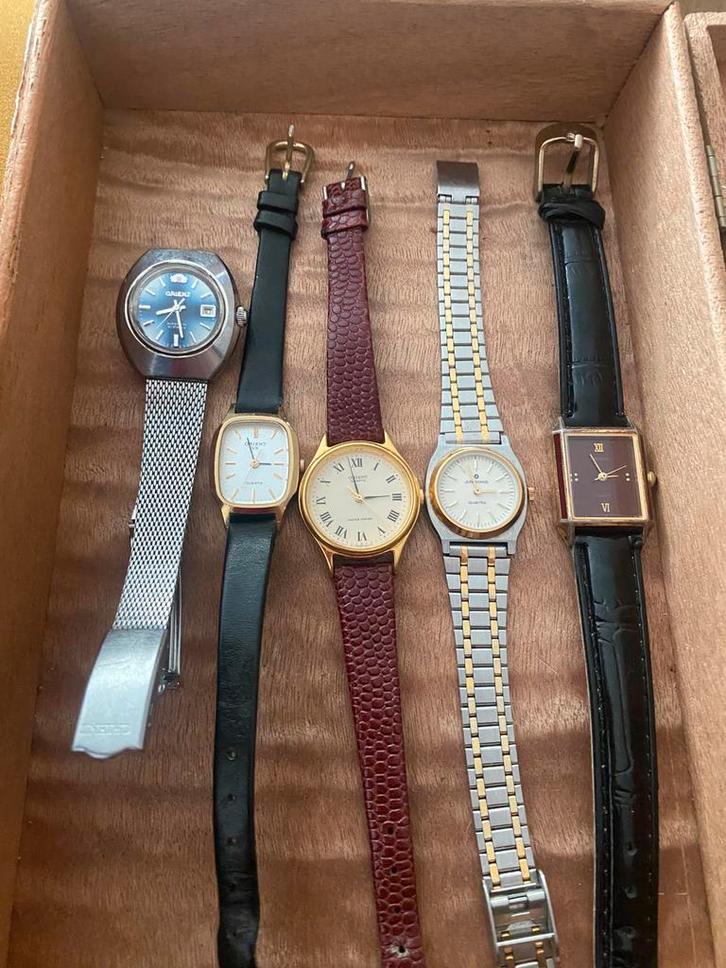 Horloges dames Orient & Junghans, Sieraden, Tassen en Uiterlijk, Horloges | Dames, Gebruikt, Polshorloge, Overige merken, Staal