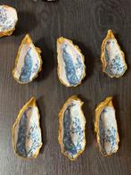 Handbeschilderde Oesters met Pauwenmotief - Uniek!, Ophalen of Verzenden