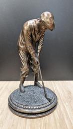 Beeld golfer putter cold case bronze, bronzen beeld, Antiek en Kunst, Kunst | Beelden en Houtsnijwerken, Ophalen of Verzenden