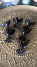 6x kolibrie hanger zwart glitter, Ophalen, Zo goed als nieuw