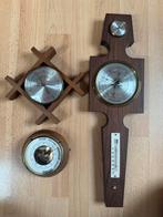 3 x weerstation barometer hygrometer vintage, Ophalen of Verzenden, Gebruikt, Barometer