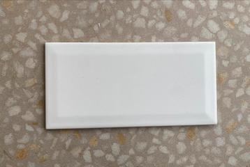 12x Witte tegels Metro / Brasserie 10x19,5cm