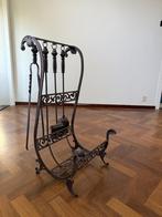 Gietijzeren set voor openhaard, Huis en Inrichting, Haarden, Ophalen, Gebruikt, Vrijstaande haard, Houthaard