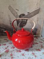 Rood emaille chocoladeketel, Ophalen of Verzenden