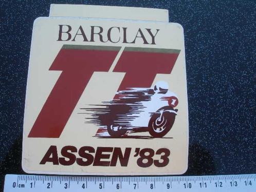 sticker barclay TT assen 1983 wegrace racing, Verzamelen, Stickers, Zo goed als nieuw, Merk, Verzenden