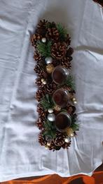 Kerststuk met waxinelichtjes, Ophalen of Verzenden, Zo goed als nieuw