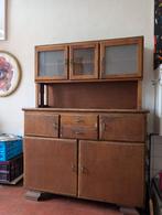 vintage buffetkast hout antiek, Huis en Inrichting, Ophalen, Gebruikt, 100 tot 150 cm, Glas