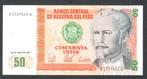Bankbiljet - Peru - 50 Intis 1987 - UNC., Postzegels en Munten, Bankbiljetten | Amerika, Ophalen of Verzenden, Zuid-Amerika, Los biljet