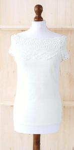 Top met carmenhals, 1 maat (34/38) gebroken wit (nieuw), Kleding | Dames, Maat 38/40 (M), Wit, Nieuw, Ophalen of Verzenden