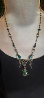 Antieke etnische ketting met perzisch turkoois., Sieraden, Tassen en Uiterlijk, Antieke sieraden, Ophalen of Verzenden, Overige materialen