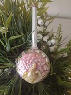 Vintage kerstbal van glas, Diversen, Kerst, Ophalen of Verzenden, Zo goed als nieuw