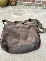 Vintage suede tas, Gebruikt, Ophalen of Verzenden, Bruin