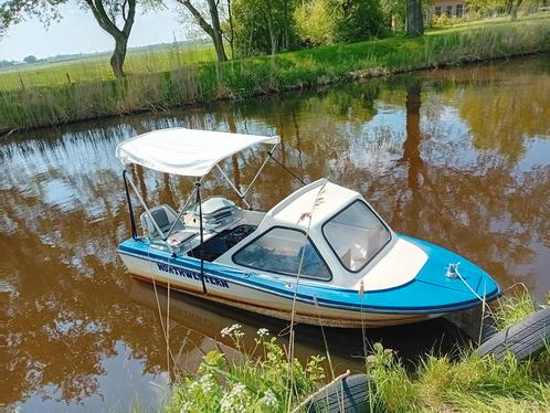 Leuke boot 4m inclusief Trailer en motor, Watersport en Boten, Vis- en Consoleboten, Gebruikt, Tot 10 pk, 3 tot 6 meter, Elektrisch