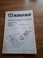 Krone AM schijvenmaaier handboek, Ophalen of Verzenden, Gelezen
