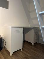 Wit bureau met lades en kastje, Huis en Inrichting, Bureaus, Ophalen, Zo goed als nieuw, Bureau