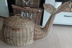 Riviera maison rattan decoratie walvis mand, Mand, Ophalen of Verzenden, Zo goed als nieuw, Riet