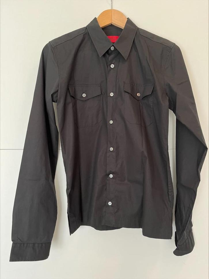 Overhemd Hugo Boss zwart mt S, Kleding | Heren, Overhemden, Gedragen, Halswijdte 38 (S) of kleiner, Zwart, Verzenden