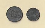 10 & 25 cent 1943--1941 zink, Postzegels en Munten, Munten | Nederland, Ophalen of Verzenden, Vóór koninkrijk, 25 cent