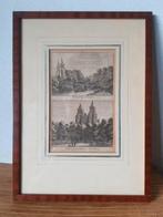 gravure Arnhem 1745 Walburgs plein en Walburg ingelijst, Antiek en Kunst, Kunst | Etsen en Gravures, Ophalen