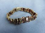Antieke armband in 8 karaat goud met granaat stenen, Sieraden, Tassen en Uiterlijk, Antieke sieraden, Ophalen of Verzenden, Goud