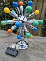FIFTIES SIXTIES  CHROMEN SPOETNIK / SPUTNIK TAFELLAMP, Ophalen, Glas, Minder dan 50 cm, FIFTIES SIXTIES RETRO