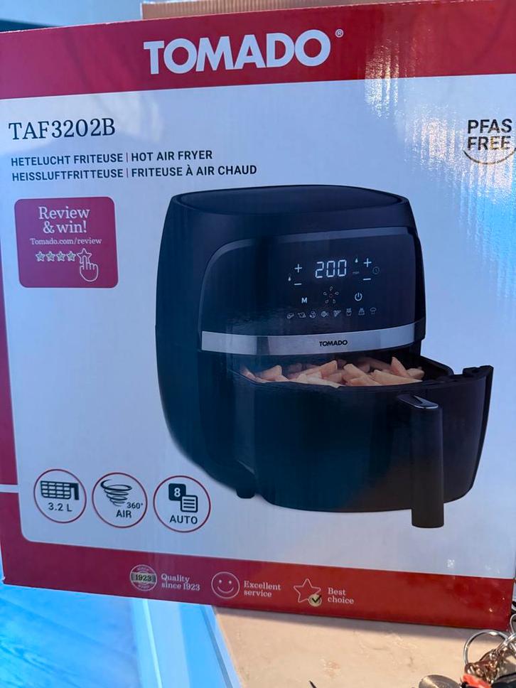 Tomado TAF3202B, Witgoed en Apparatuur, Frituurpannen, Nieuw, 4 liter of meer, Uitneembare binnenpan, Ophalen of Verzenden