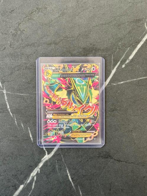 Mega Rayquaza EX 105/108 Pokemon Roaring Skies, Hobby en Vrije tijd, Verzamelkaartspellen | Pokémon, Zo goed als nieuw, Losse kaart