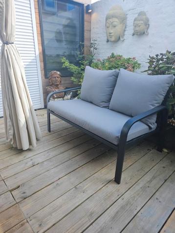Aluminium Tuinset - Bank, Stoelen & Tafel beschikbaar voor biedingen