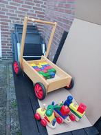 houten speelgoed blokkenkar en houten trein, Ophalen of Verzenden, Zo goed als nieuw, Overige typen